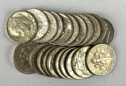 Group of 22 Roosevelt Silver Dimes