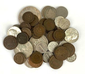 Group of 43 Assorted US Coins