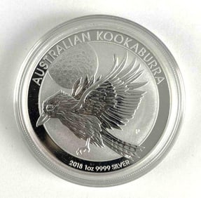 2018 Australian $1 Kookaburra 1oz. .9999 Fine Silver