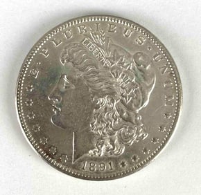 1891 US Morgan Silver Dollar