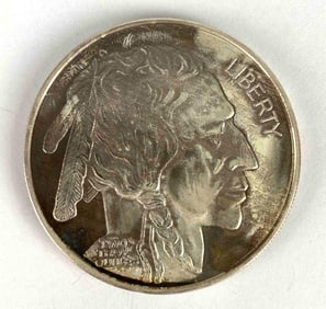 Buffalo Nickel 2 oz .999 Fine Silver Round