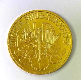 2010 Austria Philharmonic 1/4 Oz. / Unze 999.9 Fine Gold Round