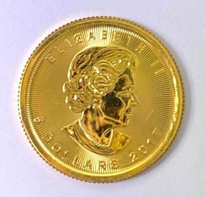 2017 Canadian Maple Leaf 1/10 oz. 999 Gold Coin