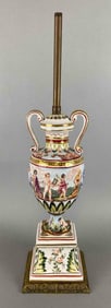 Capodimonte Hand Painted Porcelain Lamp Base