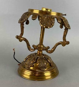 Antique Ornate Brass Ceiling Light Fixture