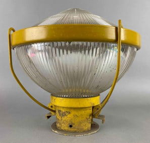 Industrial Yellow Ceiling Mount Light
