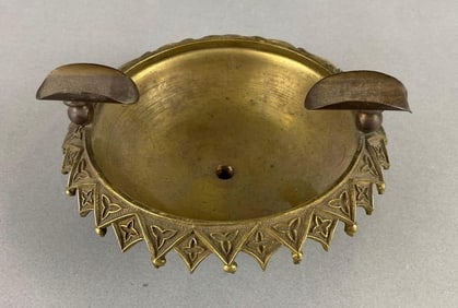 Antique Ornate Brass Smoking Stand Astray