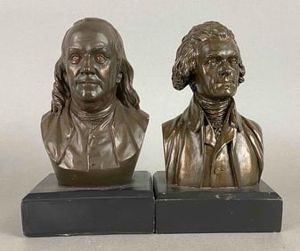 Design Masters Resin Busts of Ben Franklin and Thomas Jefferson