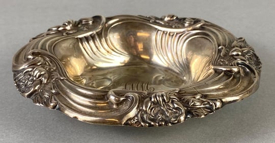 Antique Art Nouveau Sterling Silver Candy Dish
