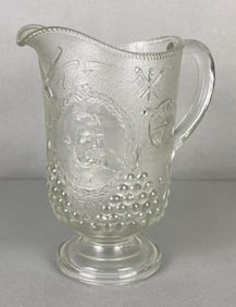 Admiral Dewey Spanish American War Clear EAPG Commemorative Pitcher
