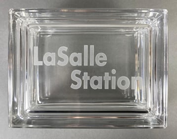 LaSalle Station Clear Glass Cigarette Box