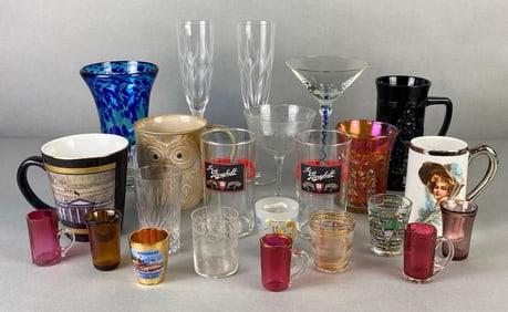 Group of Assorted Glassware and More