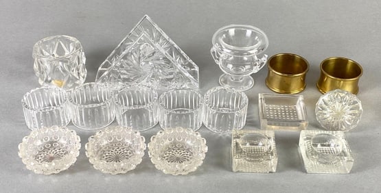 Group of Glass and Crystal Items and More