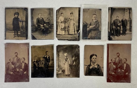 Group of 10 Tintype Photographs