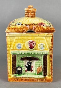 Price Bros. ate Olde Fireside Porcelain Sugar Bowl