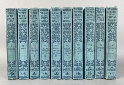 10 Volume 1909 The Best of the Worlds Classics Hardcover Books