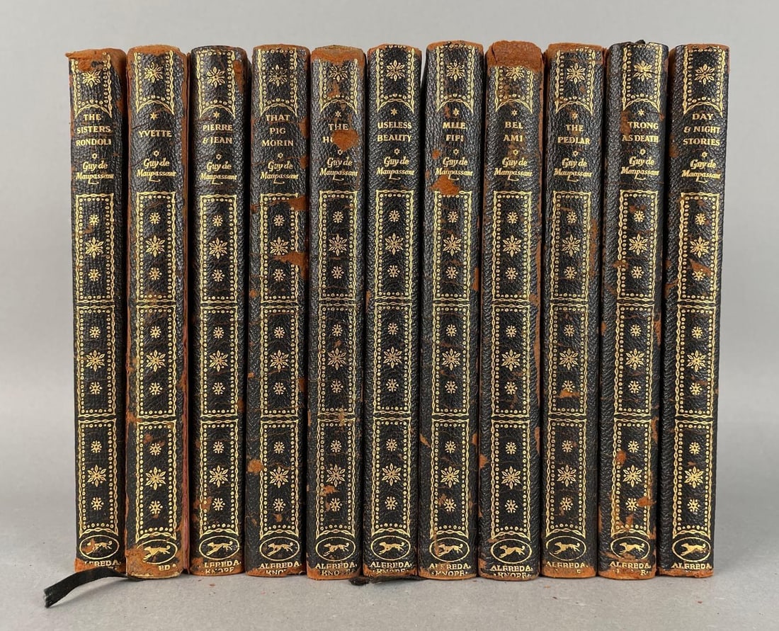 1927 11 Volume Collected Novels and Stories of Guy de Maupassant Books (1 of 3)