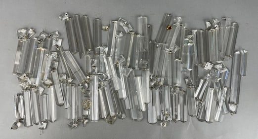 Group of Antique Crystal Chandelier Prisms
