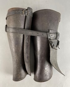 Pair of WW1 Leather Riding Spats