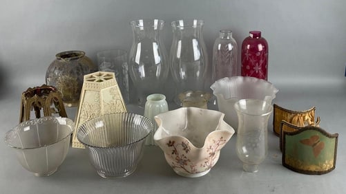 Group of Assorted Vintage Lamp Shades