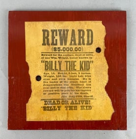 Reproduction Billy the Kid Wanted Poster on Wood