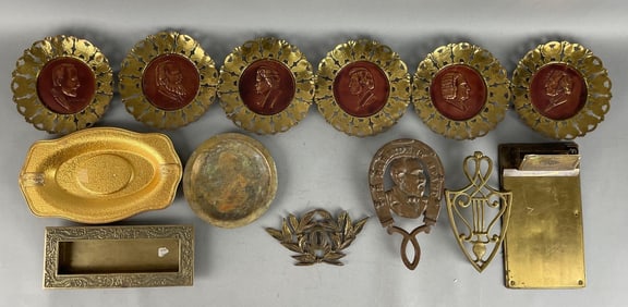 Group of Assorted Vintage Brass and Metal Items