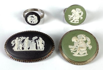 Group of 4 Wedgewood Sterling Silver Jewelry Items