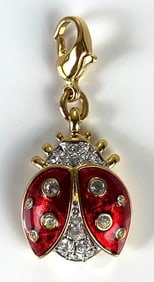 Swarovski Crystal Ladybug Charm