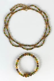 Swarovski Crystal Necklace and Bracelet Set