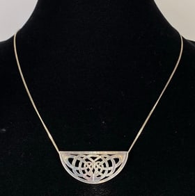 Sterling Silver Necklace with Celtic Knot Pendant