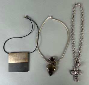 Group of Sterling Silver and Costume Jewelry Necklaces