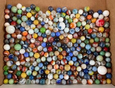 Group of 280+ Peltier Glass Co. Ottawa IL Assorted Marbles