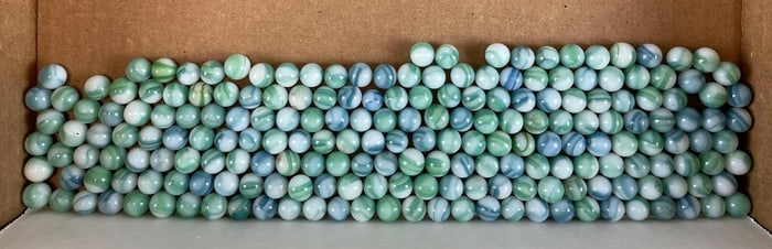 Group of 200+ Peltier Glass Co. Ottawa IL Peewee Marbles