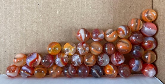 Group of 30+ Peltier Glass Co. Ottawa IL Marbles