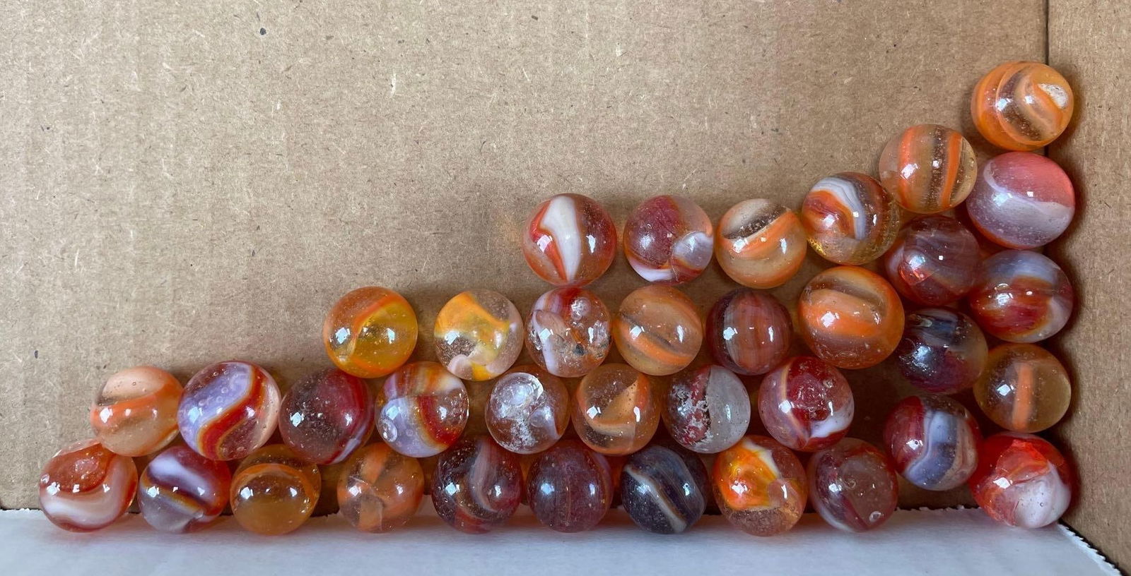 Group of 30+ Peltier Glass Co. Ottawa IL Marbles (1 of 2)