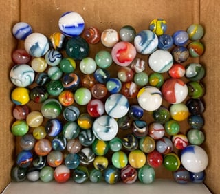 Group of 95+ Peltier Glass Co. Ottawa IL Marbles