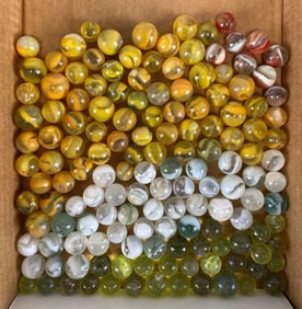 Group of 140+ Peltier Glass Co. Ottawa IL Marbles