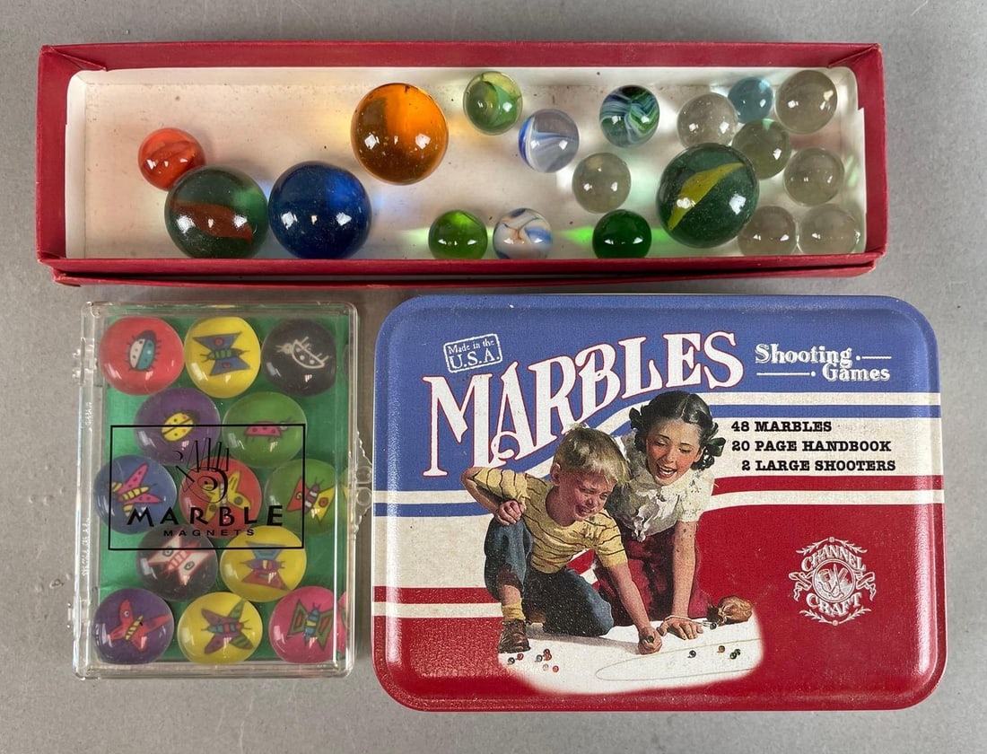 Group of Marbles and Marble Magnets (1 of 4)