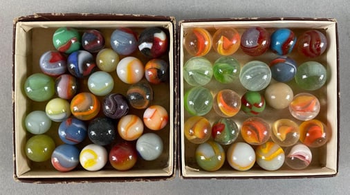 Group of 50 Peltier Glass Co. Ottawa IL Marbles