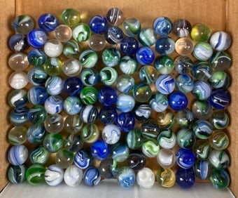 Group of 100+ Peltier Glass Co. Ottawa IL Marbles