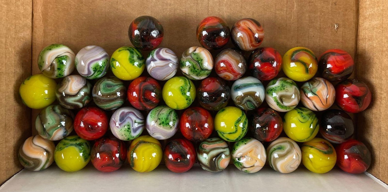 Group of 40 Glass Marbles (1 of 2)
