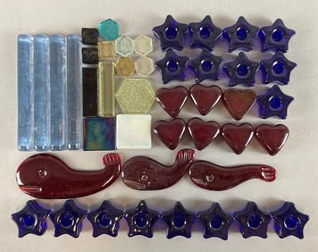 Group of Peltier Glass Co. Ottawa IL Pressed Glass Items