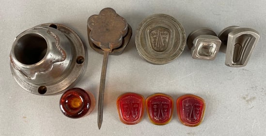 Group of Peltier Glass Co. Ottawa IL Metal Forms