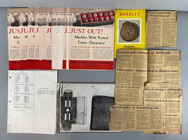 Group of Peltier Glass Co. Ottawa IL Advertising and Ephemera