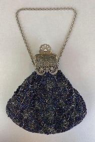 Antique Silk Lined Beaded Purse
