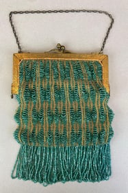 Antique Edwards Bags Beaded Purse and Mirror
