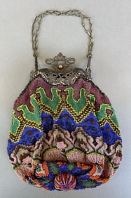 Antique Multi-Colored Beaded Purse