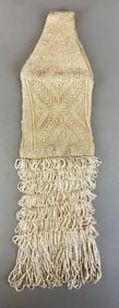Antique White Beaded Purse