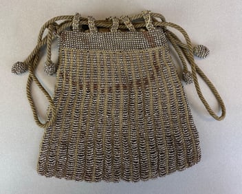 Antique Metal Beaded Purse