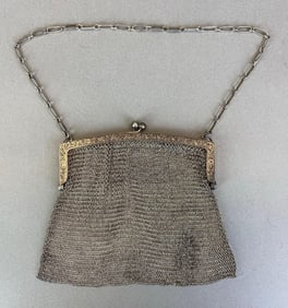 Antique Sterling Silver Mesh Purse